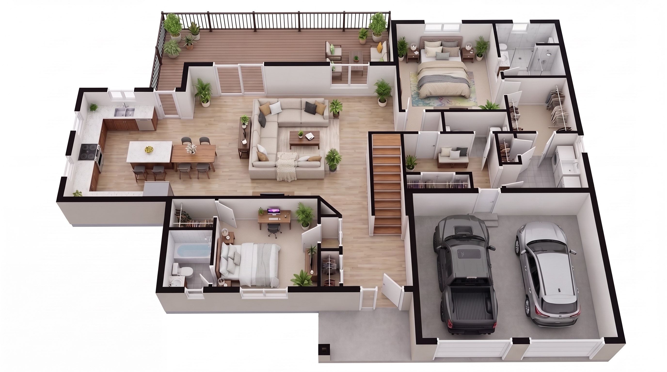 Lot 18 3D Isometric Architectural Cutaway View A